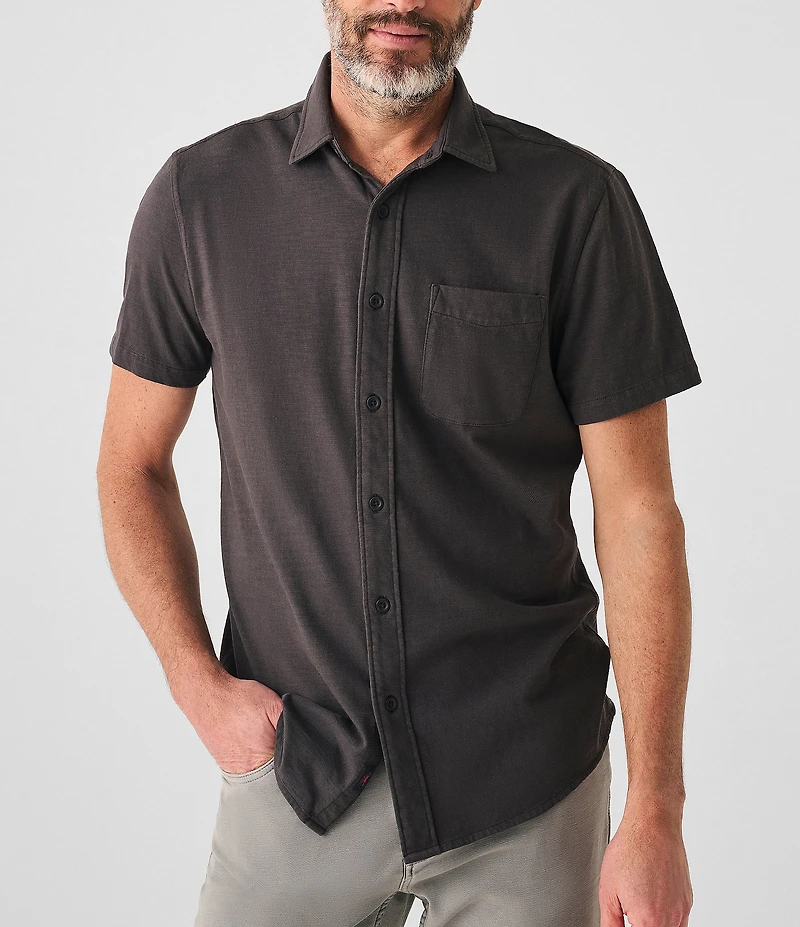 Faherty Knit Seasons Short Sleeve Woven Shirt