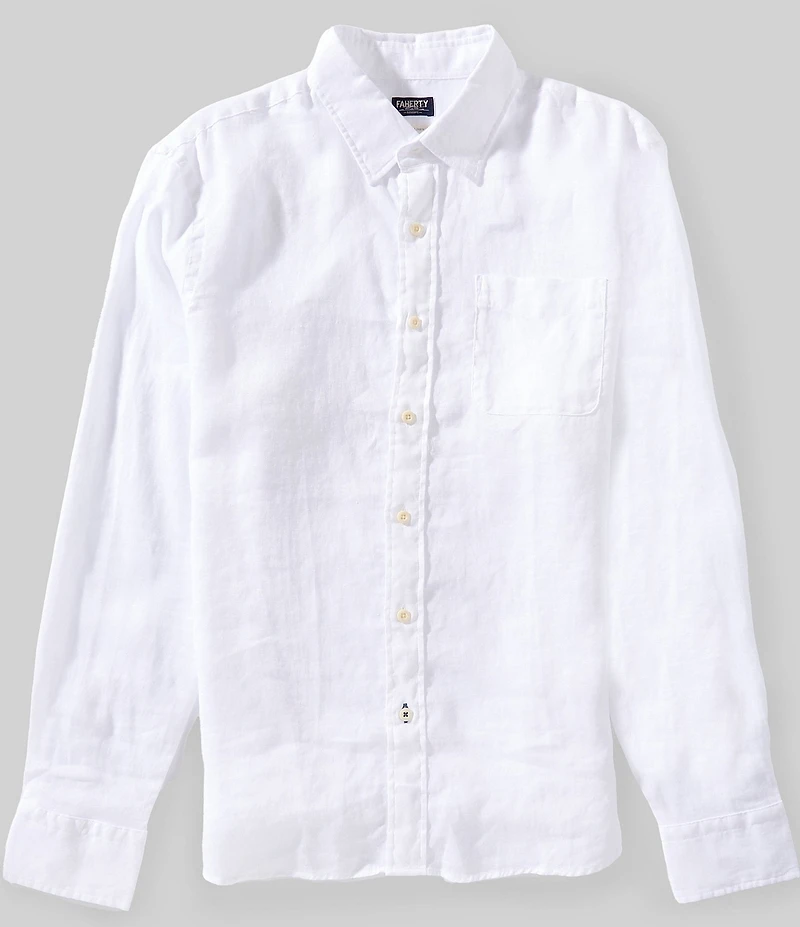 Faherty Laguna Linen Long Sleeve Woven Shirt