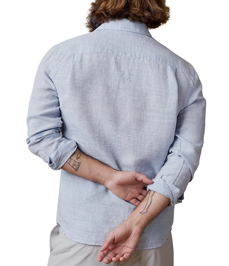 Faherty Laguna Linen Long Sleeve Woven Button Shirt
