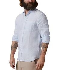 Faherty Laguna Striped Linen Long Sleeve Woven Button Shirt