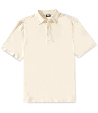 Faherty Linen Short Sleeve Polo Shirt