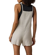 Faherty Linen Square Neck Sleeveless Romper
