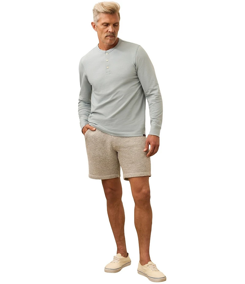 Faherty Long Sleeve Waffle Henley Shirt