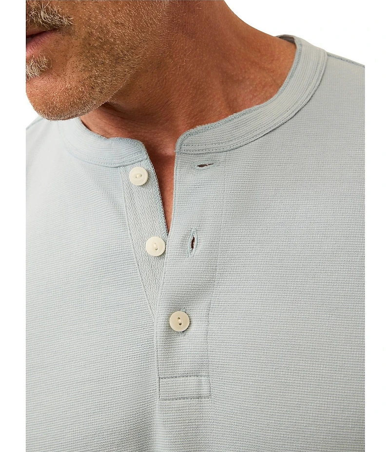 Faherty Long Sleeve Waffle Henley Shirt