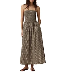 Faherty Lucia Square Neck Sleeveless Maxi Dress