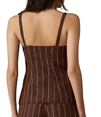 Faherty Milo Linen Striped Vest