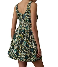 Faherty Montecito Linen Scoop Neck Sleeveless Mini Tank Dress