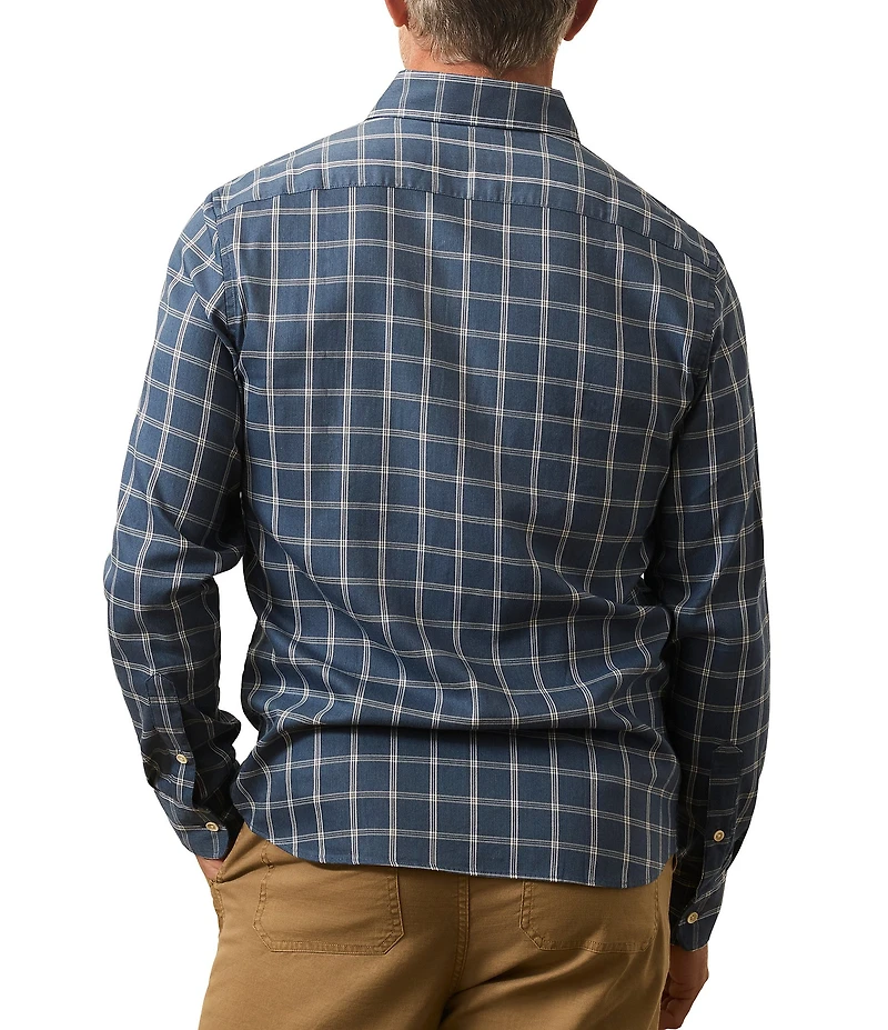 Faherty Monterrey Plaid Print Long Sleeve Woven Shirt