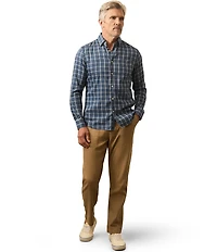 Faherty Monterrey Plaid Print Long Sleeve Woven Shirt