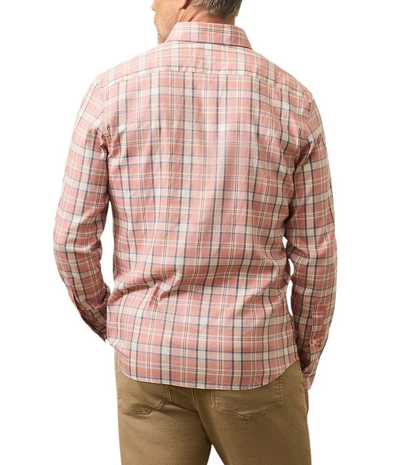 Faherty Monterrey Sky Plaid Long Sleeve Woven Shirt
