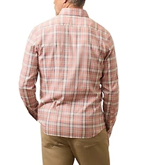Faherty Monterrey Sky Plaid Long Sleeve Woven Shirt