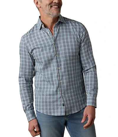 Faherty Monterrey Small Plaid Long Sleeve Woven Shirt