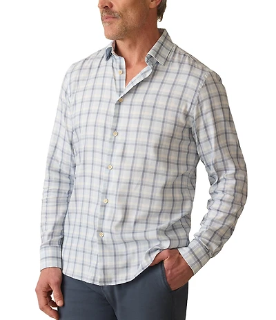Faherty Monterrey Storm Plaid Long Sleeve Woven Shirt