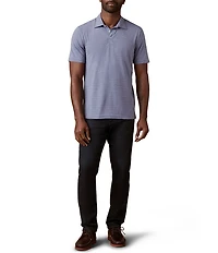 Faherty Movement Coral Stripe Short Sleeve Polo Shirt