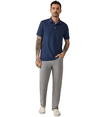 Faherty Movement Feeder Stripe Stretch Short Sleeve Polo Shirt