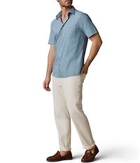Faherty Movement Foliage Print Short Sleeve Woven Shirt