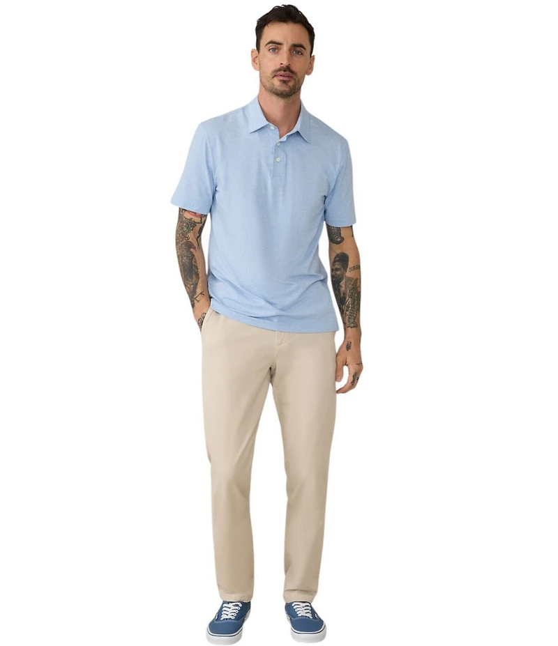 Faherty Movement Heather Short Sleeve Polo Shirt