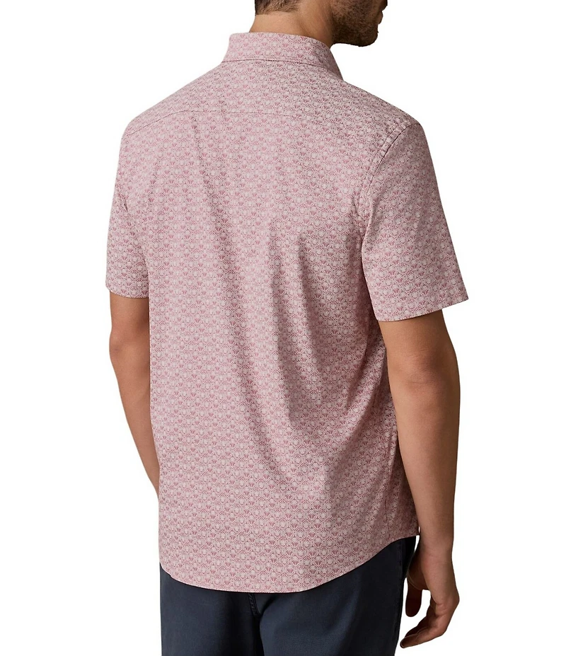 Faherty Movement Palm Print Short Sleeve Woven Shirt