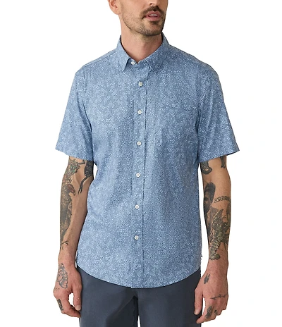 Faherty Movement Performance Short Sleeve Woven Shirt