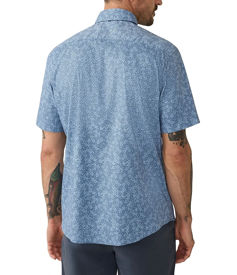 Faherty Movement Performance Short Sleeve Woven Shirt