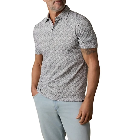Faherty Movement Pique Beach Short Sleeve Polo Shirt