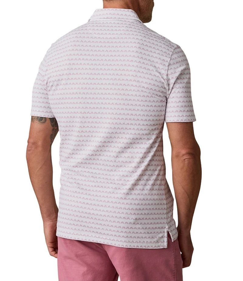 Faherty Movement Pique Stripe Short Sleeve Polo Shirt
