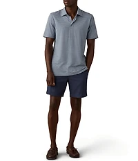Faherty Movement Stripe Stretch Short Sleeve Classic Polo Shirt