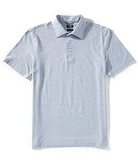 Faherty Movement Stripe Stretch Short Sleeve Polo Shirt
