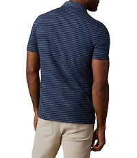 Faherty Movement Thin Stripe Short Sleeve Polo Shirt