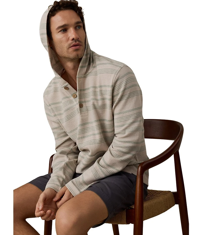 Faherty Oasis Organic Cotton Horizontal Stripe Hoodie