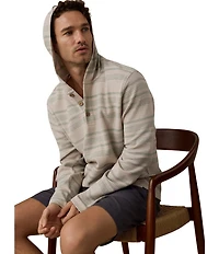 Faherty Oasis Organic Cotton Horizontal Stripe Hoodie