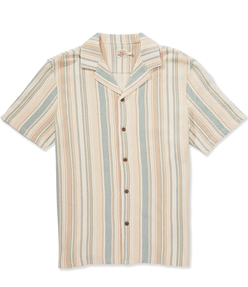 Faherty Oasis Short Sleeve Woven Camp Shirt