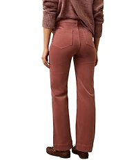 Faherty Organic Cotton Blend Stretch Terry Corded Woven Mid Rise Full Length Pants