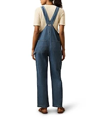 Faherty Organic Cotton Denim Riveter Straight Leg Overall