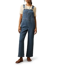 Faherty Organic Cotton Denim Riveter Straight Leg Overall