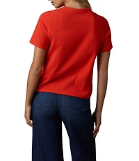 Faherty Organic Cotton Knit Crew Neck Short Sleeve Tee