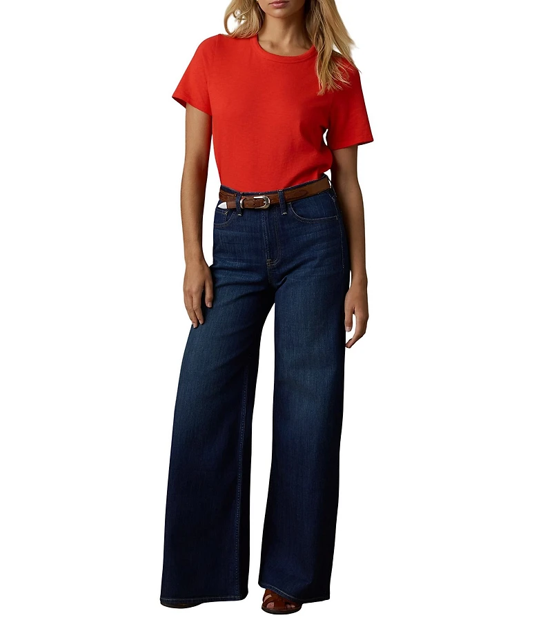 Faherty Organic Cotton Knit Crew Neck Short Sleeve Tee