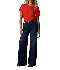 Faherty Organic Cotton Knit Crew Neck Short Sleeve Tee