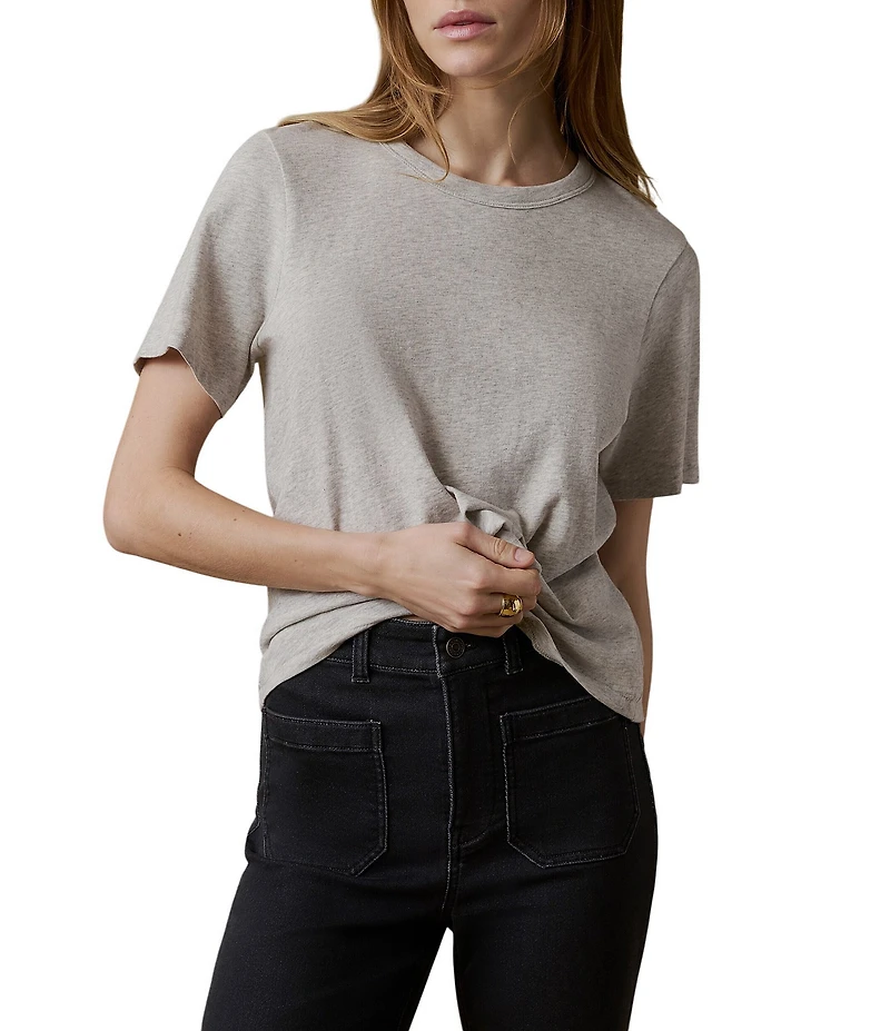 Faherty Organic Cotton Knit Crew Neck Short Sleeve Tee
