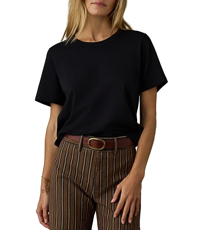 Faherty Organic Cotton Knit Crew Neck Short Sleeve Tee