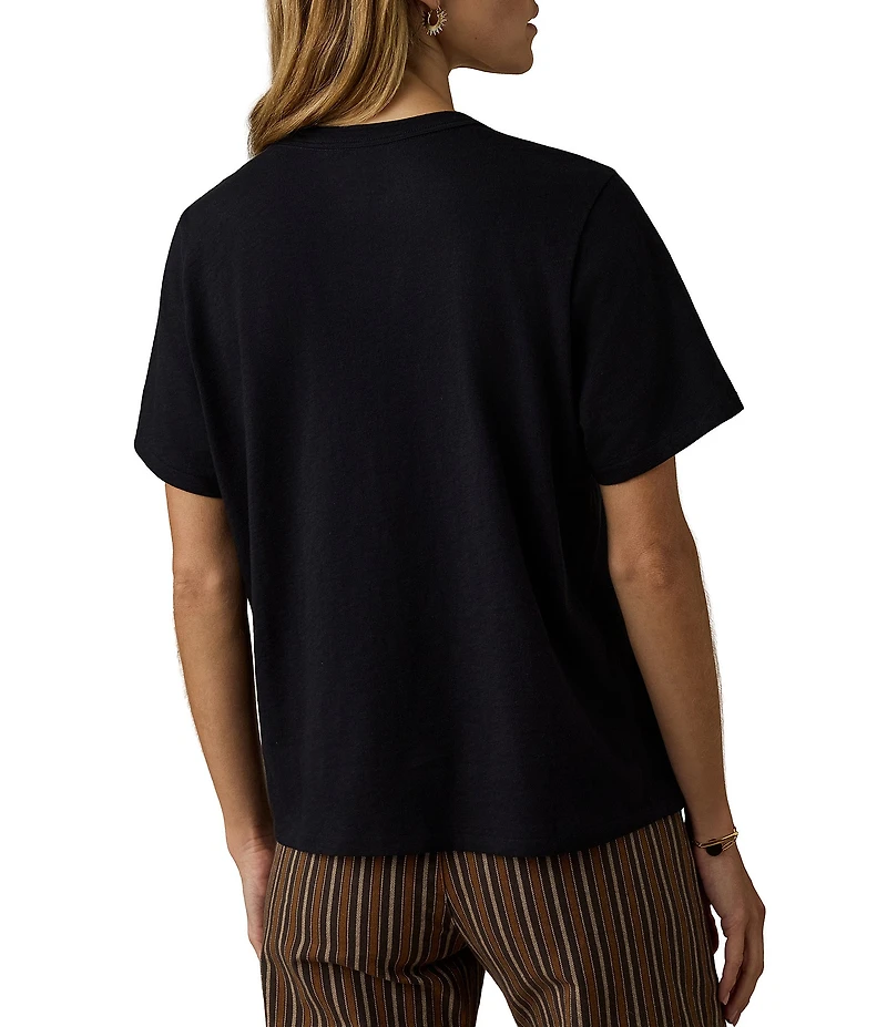 Faherty Organic Cotton Knit Crew Neck Short Sleeve Tee