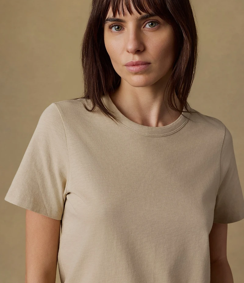 Faherty Organic Cotton Knit Crew Neck Short Sleeve Tee