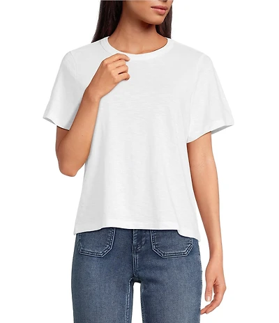 Faherty Organic Cotton Knit Crew Neck Short Sleeve Tee