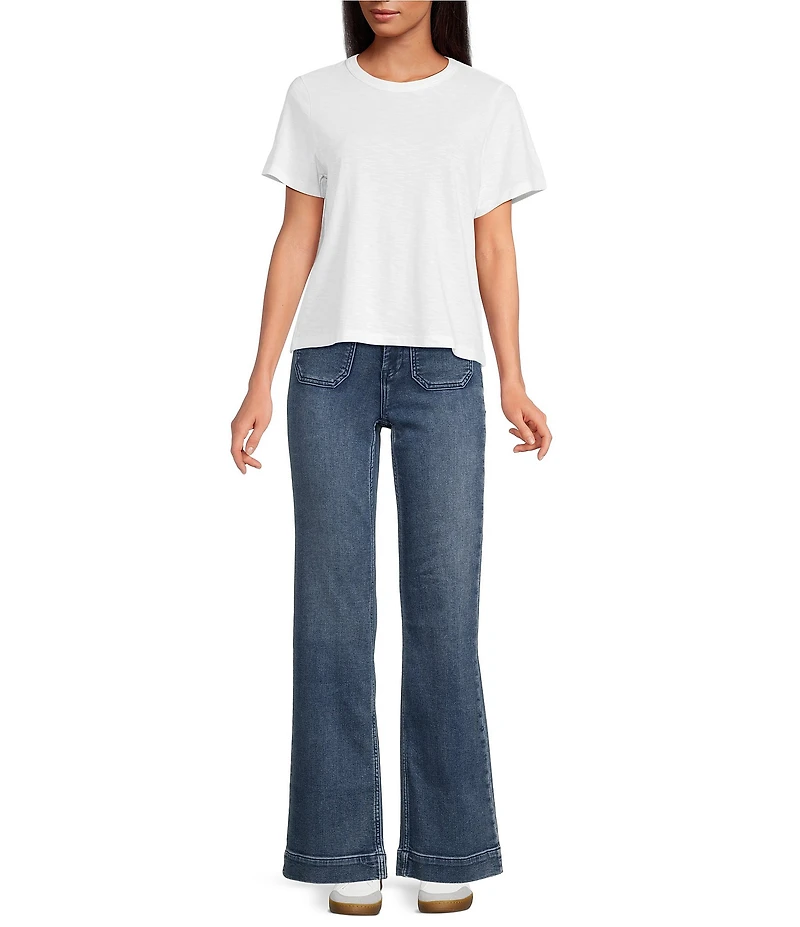 Faherty Organic Cotton Knit Crew Neck Short Sleeve Tee