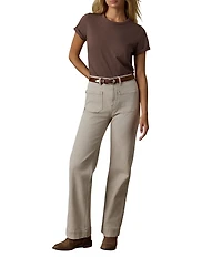 Faherty Organic Cotton Knit Crew Neck Short Sleeve Tee