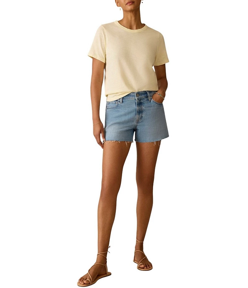 Faherty Organic Cotton Knit Crew Neck Short Sleeve Tee