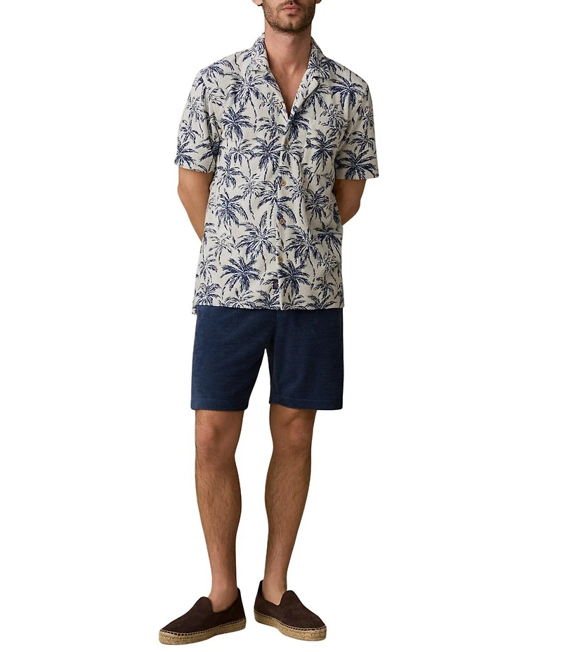 Faherty Palm Cabana Short Sleeve Woven Camp Shirt