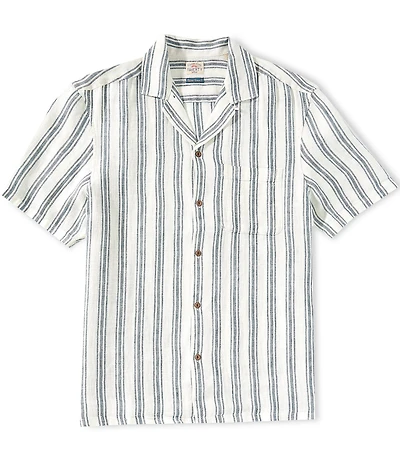 Faherty Palma Linen Short Sleeve Woven Camp Shirt
