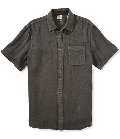 Faherty Palma Linen Short Sleeve Woven Shirt