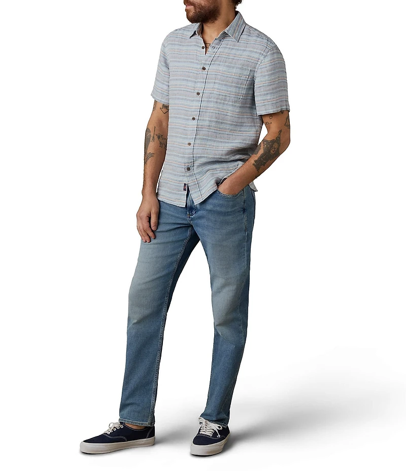 Faherty Palma Linen Short Sleeve Woven Shirt